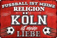 Blechschild für Fussball Fans - Retro Fan Artikel...
