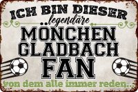 Blechschild für Fussball Fans - Retro Fan Artikel...