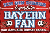 Blechschild für Fussball Fans - Retro Fan Artikel...