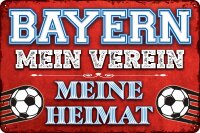 Blechschild für Fussball Fans - Retro Fan Artikel...