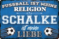 Blechschild für Fussball Fans - Retro Fan Artikel...