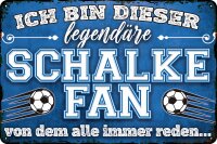 Blechschild für Fussball Fans - Retro Fan Artikel...