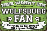 Blechschild für Fussball Fans - Retro Fan Artikel...