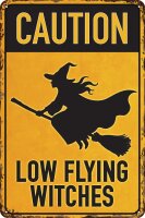 Blechschild für Magier, Hexen und Zauberer (Caution,...