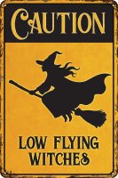 Blechschild für Magier, Hexen und Zauberer (Caution,...