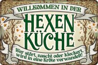 Blechschild für Magier, Hexen und Zauberer...
