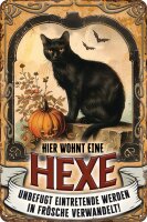 Blechschild für Magier, Hexen und Zauberer (Hier...