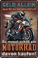 Blechschild lustiger Spruch für Motorrad Fahrer,...