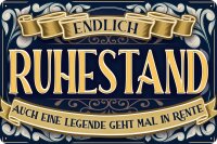 Blechschild lustiger Spruch für Rentner, Rente und...