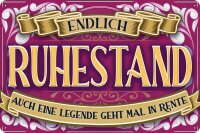 Blechschild lustiger Spruch für Rentner, Rente und...