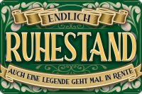 Blechschild lustiger Spruch für Rentner, Rente und...