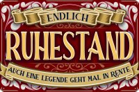 Blechschild lustiger Spruch für Rentner, Rente und...