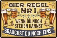 Blechschild, lustiger Spruch zum Thema Bier (Wenn Du noch...