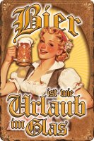 Blechschild, lustiger Spruch zum Thema Bier, (Bier ist...