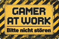 Blechschild, Türschild, Gaming Zimmer Deko (Gamer at...