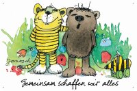 Blechschild f&uuml;r Janosch Fans, 14 x 20 cm