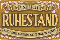 Blechschild lustiger Spruch f&uuml;r Rentner, Rente  und...