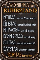 Blechschild lustiger Spruch f&uuml;r Rentner, Rente  und...