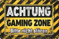 Blechschild, T&uuml;rschild, Gaming Zimmer Deko (Gaming...